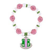 Brazalete con Forma de Bola en Rosa, Blanco y Verde, con Piedras Rosas y Espaciadores de Diamantes de Imitación, Chapado en Oro, Joyería Vintage de Moda, Regalo Unisex