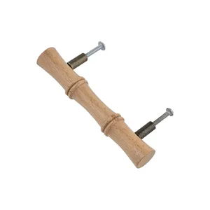 Wooden Cabinet Handle Bamboo Style Drawer Pull Vintage Furniture <b>Knob</b> <b>for</b> <b>Dresser</b> Wardrobe - Product Image 1