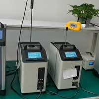 Kalibrator suhu kering, alat mengukur temperatur blok kering Sensor RTD temperatur layar LCD 1 tahun
