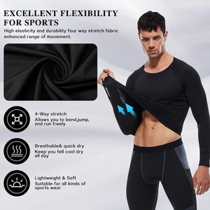 Men's Compression Shirts <b>Long</b> <b>Sleeve</b> Workout Gym T-Shirt Running Top Cool Dry Sports Baselayer <b>Undershirts</b> - Product Image 5
