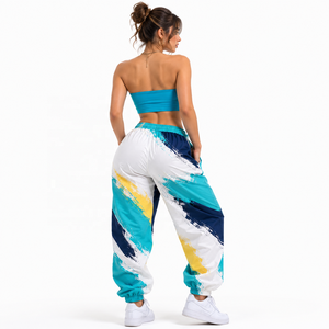 Pantalon de jogging homme coupe slim à jambe large évasée, imprimé numérique par transfert thermique sur nylon, très demandé - Product Image 3