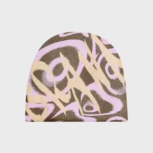 Gorro Unisex de Jacquard con Patrón de Letras, 56-58 cm, Estilo Urbano, Gorro de Invierno, Tejido Acrílico, Gorra Informal - Product Image 5