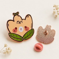 Maßgefertigte Niedliche Botanische Tier-Emaille-Anstecknadel, Roségold-Plattiertes Metall-Reversabzeichen, OEM Großhandel Kawaii Sammel-Pin
