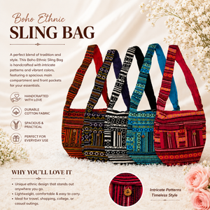 Eco Friendly Jhola Sling Indian Crossbody <b>Shoulder</b> <b>Bag</b> | Handmade Cotton Multipurpose Casual Travel <b>Bag</b> Adjustable <b>Strap</b> Durable - Product Image 5