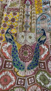 AARIKA TEXTILE Lehenga Gadhwal Premium avec broderie miroir Kundan Dabka Zari Dori, patchwork, chemisier et dupatta, tenue ethnique de mariée - Product Image 6