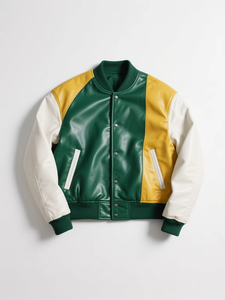 Custom Men Baseball Jacket Heavyweight Chenille Embroidery Lettering <b>Hip</b> Hop Quilted Coat 100 Cotton Streetwear Varsity Style - Product Image 5