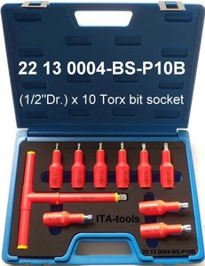 ชุดบิตซ็อกเก็ตหุ้มฉนวน 1000V ขนาด 1/2 นิ้ว 10 ชิ้น/ชุด - Product Image 3