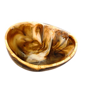 Bol et plat artisanaux polis - Respectueux de l'environnement, lavables au lave-vaisselle, personnalisables, design européen moderne pour la maison et les fêtes - Product Image 1