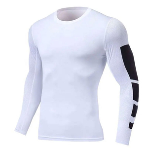 Traje de Compresión para Hombre con Logotipo Personalizado al por Mayor, Transpirable, Ecológico, de Spandex/Poliéster, Top de Entrenamiento Más Vendido - Product Image 6