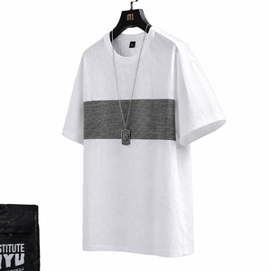 เสื้อยืดผ้าฝ้ายพิมพ์ลายขนาดใหญ่สไตล์โมเดิร์นสำหรับผู้ชาย เนื้อผ้านุ่ม น้ำหนักเบา สวมใส่สบาย เหมาะสำหรับสตรีทแวร์และวันสบายๆ - Product Image 2