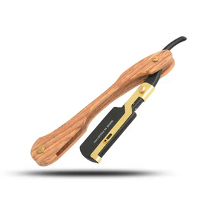 Wholesale Professional German Stainless Steel Straight Razor Wood for Body Shaving Stylish Single Blade Customized Logo CE - Product Image 2