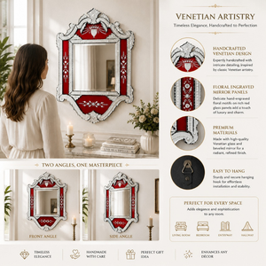 Luxury Venetian Baroque Decorative Wall <b>Mirror</b> | Antique Style Ornate Glass <b>Mirror</b> for Living Room Bedroom Hotel Decor - Product Image 6