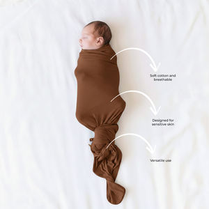 Baby Knotted <b>Swaddle</b> <b>Wrap</b> Premium for Babies Lightweight Snug and Skin Friendly - Product Image 3