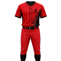 Ensemble uniforme de baseball pour hommes avec couleurs et logo personnalisés, haute qualité, 100% polyester, respirant et à séchage rapide