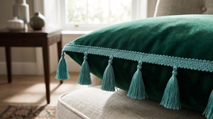 Elegante Ribete de Encaje con Borlas de Poliéster y Borde Tejido para Cortinas, Decoración del Hogar y Textiles Decorativos - Product Image 3