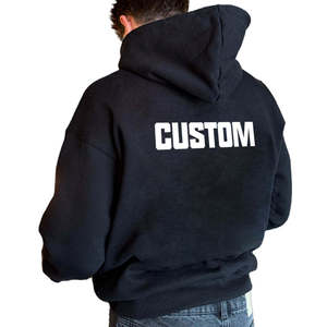 Sudadera con Capucha de Felpa de Algodón Grueso Personalizada al por Mayor, con Logotipo Bordado, Bordado de Toalla, Sudaderas con Capucha Vintage de Alta Calidad para Hombre - Product Image 3
