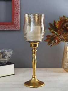 ชุดเชิงเทียนโกลว์โกลส์สีทอง 2 ชิ้น สำหรับตกแต่งบ้าน ดีไซน์โลหะทนทาน - Product Image 4