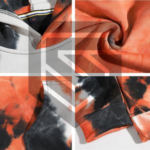 ชุดเสื้อฮู้ดมัดย้อมสำหรับผู้ชายผ้าฝ้ายมีฮู้ดปักโลโก้กำหนดสีเอง - Product Image 6