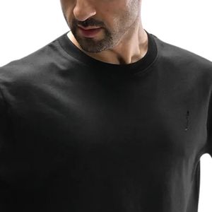 T-shirt à col rond pour homme, noir anthracite, manches courtes, couleur unie, décontracté, basique, simple, à porter au quotidien - Product Image 2