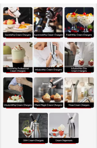 Cartouches de crème écologiques 8g pour chargeurs de crème, lot de 24 cartouches métalliques pour desserts, logo personnalisé pour la décoration de gâteaux et la pâtisserie, 640g 615g - Product Image 2