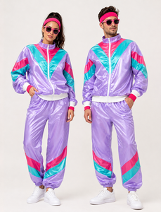 Custom Men Black Tracksuit Oversized Windbreaker <b>Jacket</b> Baggy Pants <b>Reflective</b> Piping Streetwear Set Private Label OEM SHH - Product Image 1