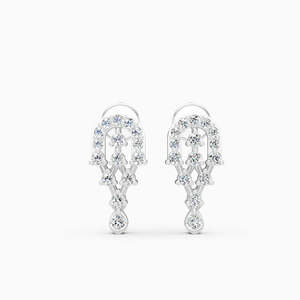 Pendientes Redondos de Diamantes Cultivados en Laboratorio para Uso Diario, Dos Tonos, 0.34 Ct, en Oro Amarillo, Blanco y Rosa de 9K - Product Image 3