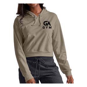 GYM ACTIVE Wholesale Custom Logo Eco-Friendly Quick Dry Female Cropped <b>Hoodies</b> Women Canvas <b>Crop</b> <b>Top</b> Hoodie Plus Size OEM Design - Product Image 1