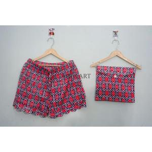 Pijama Corto con Cierre de Botones, Manga Corta, Personalizado para Mujer, Modal y Algodón, Conjunto de Pijama Corto con Estampado Digital, Ligero y Transpirable para Verano - Product Image 3