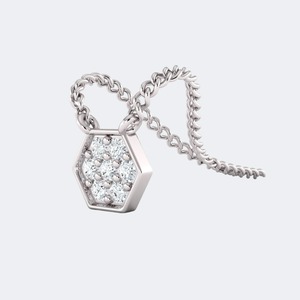Collar de Oro de Lujo con Diamante Cultivado en Laboratorio de Corte Brillante Redondo de 0.20ctw, Color E F, Claridad VS VVS, Joyería para Mujer para Fiestas y Bodas - Product Image 5