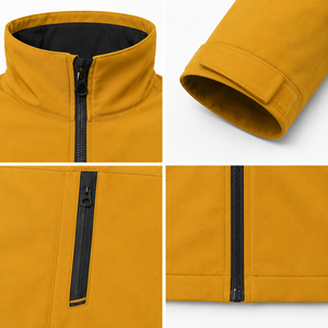 Veste coupe-vent pour homme avec broderie personnalisée, respirante, légère, résistante à l'eau, fermeture éclair intégrale, col haut, pour le travail en extérieur - Product Image 4
