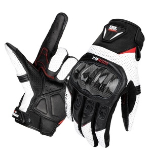 Gants de Moto en Cuir CE Hommes Gants de Moto Rétro Écran Tactile Gants de Moto de Protection en Carbone Respirant Protection d'Été - Product Image 3