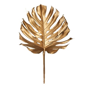 Leaf Crafts Metal Leaf Crafts Golden Luxury Living Room Decor Ornaments <b>Table</b> <b>Decoration</b> - Product Image 1
