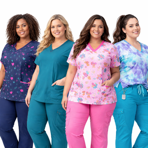 Conjuntos de Uniformes Médicos Unisex de Tallas Grandes Personalizados al por Mayor (Tejido de Poliéster) para Diversos Tipos de Cuerpo - Proveedor Directo de Fábrica - Product Image 3
