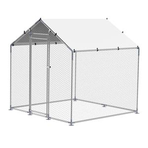 Grande Pollaio in Metallo 6.56x6.56x6.56ft con Tetto a Punta, Recinto per Galline con Chiusura di Sicurezza - Product Image 6