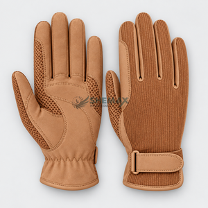 Guantes de equitación personalizados con costuras duraderas, materiales suaves y marca personalizada para jinetes. - Product Image 1