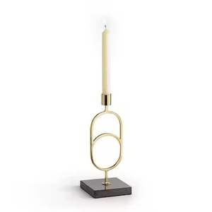 Support à bougies en métal de luxe pour la maison, élégant porte-bougie, centre de table, décoration intérieure pour mariage et fête - Product Image 4