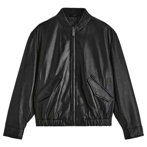 Chaqueta de Cuero Estilo Bomber Eclipse para Hombre - Product Image 1