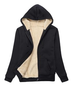 Sudadera Unisex con Capucha y Cierre de Cremallera, Color Rojo Sólido, Corte Regular, Ropa Casual de Invierno 2027 - Product Image 2