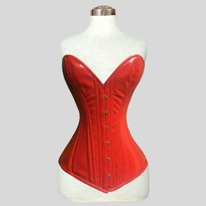 Corsé Gótico OEM ODM de Cuero Genuino Transpirable de Alta Compresión con Varillas de Acero y Tela de Lona, Moldeador de Cintura y Abdomen - Product Image 3