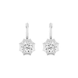 Pendientes de Aro Redondos con Diamantes de Laboratorio, Corte Georgiano, Estilo Vintage, Pendientes de Aro con Diamantes, Pendientes de Novia Dorados - Product Image 4