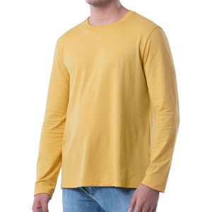 Camisetas de Manga Larga para Hombre, Cuello Redondo, 100% Algodón Jersey, Tallas Grandes, Corte Regular, Estilo Urbano, Secado Rápido y Transpirable, Más Vendidas - Product Image 2
