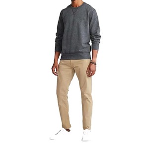 Sweat-shirt à manches longues en molleton brossé doux pour l'hiver, style streetwear oversize, mélange de coton - Product Image 3