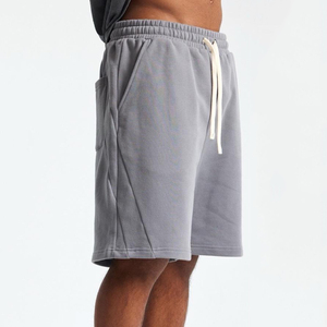 Pantalones Cortos de Felpa Gruesa para Hombre, Estilo Urbano Oversize, de Felpa Francesa, para Gimnasio, con Cordón Ajustable, Ropa Casual para Descansar - Product Image 4