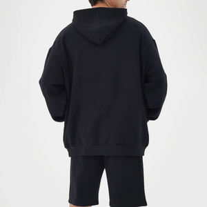 Sweat à capuche oversize en molleton 100 % coton de haute qualité, style streetwear, épais, anti-boulochage, 500g, épaules tombantes, avec poche, pour homme - Product Image 3