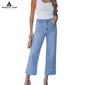 High Quality Custom Design <b>Women</b> <b>Jeans</b> Trousers Breathable Lightweight Skinny Fit Young <b>Jeans</b> High Street Style - Product Image 6