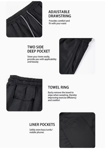 <b>Men</b> s Premium Performance <b>Compression</b> Double Layer Gym <b>Shorts</b> with Built-In Inner Liner for Running Training Fitness Workout - Product Image 6
