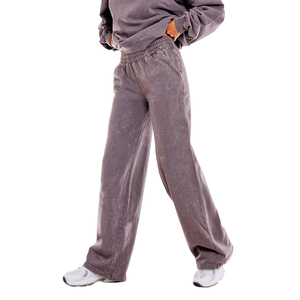 Conjunto Deportivo de Felpa para Mujer, Talla Grande, Invierno, Color Sólido, 100% Algodón, Personalizable con Logotipo, Venta al Por Mayor, 2 Piezas, Sudadera - Product Image 3