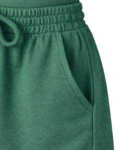 Women Ribbed Crop Tank <b>Top</b> And Drawstring Shorts Set Forest Green With <b>Heart</b> Print Casual Lounge Two Piece Outfit Customized - Product Image 6