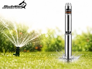 ปั๊มจุ่มใต้น้ำสเตนเลสสตีลหลายระดับ SubWell 4 นิ้ว รุ่น ST-Series แบบ 1 เฟส สำหรับการชลประทานทางการเกษตร - Product Image 1