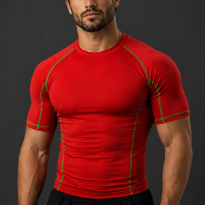 Nueva Camiseta de Compresión de Manga Corta con Diseño Personalizado para Hombre, para MMA y Grappling BBJ - Product Image 2